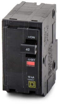 Square D QO240 40A 2-Pole 120/240V 10kA Plug-On QO Circuit Breaker