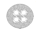 Southwire 96238-46-09 Type CM CL2 Non-Plenum Unshielded Telephone Cable 300 VAC (4) 22 AWG Bare Solid Copper Conductors 1000 ft Pull Box