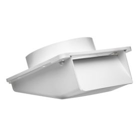 Lambro 143W 4 In. Plastic Under Eave Vent with Damper White