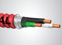 14/2MC With Ground FPLP Fire Alarm MC Aluminum Jacketed Cable Solid Conductors 250 Ft. Coil .409" OD