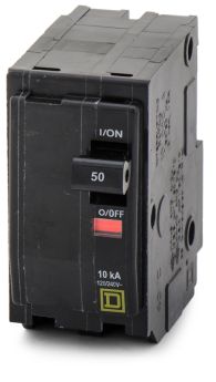 Square D QO250 50A 2-Pole 120/240V 10kA Plug-On QO Circuit Breaker