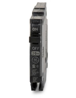 GE THQP120 20A 1-Pole 120V 10kA 1/2 In. Plug-On Circuit Breaker