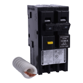 SQD HOM240GFI 40A 2P GFCI 6MA 120/240V 10KA PLUG-ON PIG HOM BREAKER