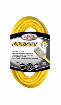 Southwire 1688SW0002 01688-00-02 12-3 SJEOW Extension Cord 50' Yellow Polar Solar -67 Temp W/ Indicator