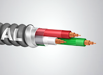 12/2MC With Ground MC Aluminum Jacketed Cable Stranded Conductors 250 Ft. Coil .487" OD