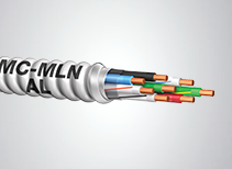 12/2-12/2-12/1 With Ground MC Aluminum Jacketed Cable Multi-Neutral Solid Conductors 250 Ft. Coil .508" OD