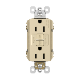 Pass & Seymour radiant 1597I radiant 15A Duplex Self-Test GFCI Receptacles with SafeLock Protection Ivory