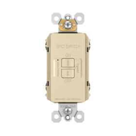 Pass & Seymour radiant 2087I radiant Dead Front 20A Duplex Self-Test GFCI Receptacles with SafeLock Protection Ivory