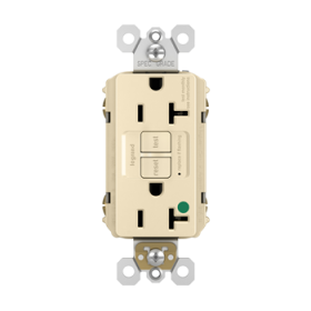 Pass & Seymour 2097HGI Hospital Grade 20A Duplex Self-Test GFCI Receptacles with SafeLock Protection Ivory