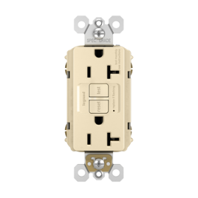 P&S 2097-I 20A SELF-TEST SPEC GFI RADIANT RECEPTACLE 125V IVORY