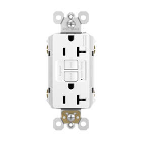 P&S 2097-W 20A SELF-TEST SPEC GFI RADIANT RECEPTACLE 125V WHITE