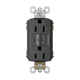 Pass & Seymour radiant 1597BK radiant 15A Duplex Self-Test GFCI Receptacles with SafeLock Protection Black