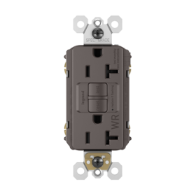 Pass & Seymour radiant 2097TRWR radiant Tamper-Resistant Weather-Resistant 20A Duplex Self-Test GFCI Receptacles with SafeLock Protection Brown