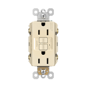 Pass & Seymour AF152TRLA radiant Grounding Tamper Resistant AFCI Receptacle 125 VAC 15 A 2 Poles 3 Wires Light Almond