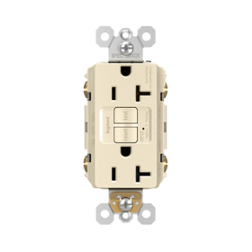 Pass & Seymour AF202TRLA radiant Duplex Grounding Tamper Resistant AFCI Receptacle, 125 VAC, 20 A, 2 Poles, 3 Wires, Light Almond