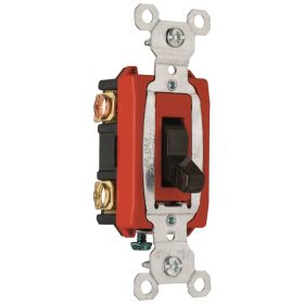 Pass & Seymour CSB20AC3 3-Way Heavy Duty Toggle Switch, 120/277 VAC, 20 A, 3 W