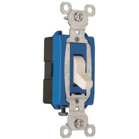 Pass & Seymour CS15AC1-LA, Single Pole, Heavy Duty Toggle Switch, 120/277 VAC, 15 A, 1/2 hp, 2 hp