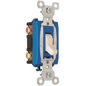 Pass & Seymour CS15AC3-LA 3-Way Heavy Duty Toggle Switch, 120/277 VAC, 15 A, 1/2 hp, 2 hp, 1 W