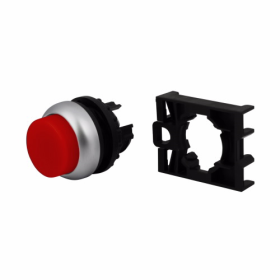 Cutler-Hammer M22-DLH-R 22.5MM Red Illuminated Pushbutton Momentary Contact Operator Only Silver