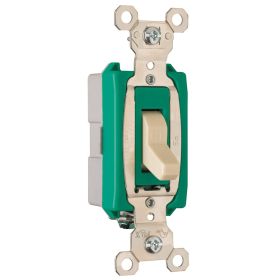 Pass & Seymour PS30AC1-I, Single Pole, Heavy Duty Toggle Switch With Lock, 120/277 VAC, 30 A, 2 hp