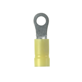 Panduit EV10-14RB-Q StrongHold Insulated Ring Terminal #12 - 10 AWG Conductor 1.23 In. Length Butted Seam/Funnel Entry Barrel