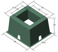 Highline HL-48-M Transformer Box Pad/Vault 32 In. High 43 In. Wide 37-1/2 In. Long