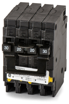 Siemens Q23020CT2 20A 2-Pole Inside 30A 2-Pole Outside 120/240V 10kA Quadplex Plug-On QT Circuit Breaker