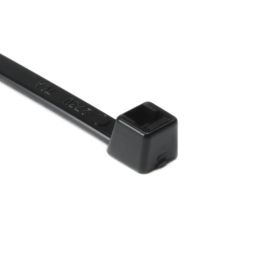 HellermannTyton T50R0C2 8 In. Black Standard Cable Tie, UL Rated, 50 lbs. Tensile Strength, PA66, 100 per Pack