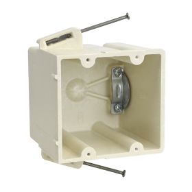 Allied RD-42 3-13/16 In. Deep Two-Gang Two-Hour Fire-Rated Captive Nail-On Fiberglass Range/Dryer Box with NMB Clamp 42