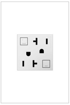 Pass & Seymour adorne AGFTR2202W4 adorne Tamper-Resistant 20A Duplex Self-Test GFCI Receptacles White