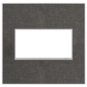 Pass & Seymour adorne AWM2GSL4 adorne Slate Linen 2-Gang Screwless Wall Plate