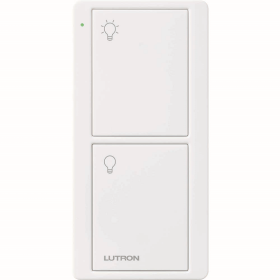 Lutron PJ2-2B-GWH-L01 Pico 2-Button Remote Control Switch with Indicator LED 434 MHz 3 VDC White