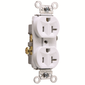 Pass & Seymour TR20W Tamper-Resistant Commercial Grade Receptacles White TR20W 20 A 125 VAC 3W