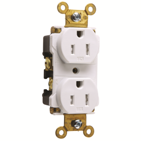 Pass & Seymour TR15W 15A 125V Commercial Grade Tamper-Resistant Duplex Receptacle White