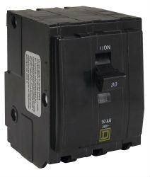 Square D QO350 50A 3-Pole 120/240V 10kA Plug-On QO Circuit Breaker