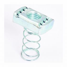 B-Line N224ZN 1/4-20 in Threaded Spring Nut For Use With Traditional and 4Dimension Channel