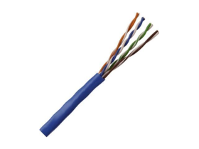 Southwire 96273-16-06 Shielded Blue Cat 5e Non-Plenum CMR Riser Cable 300 VAC (4 Pair) 24 AWG Solid Bare Copper Conductors 1000 ft Reel In