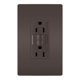 Pass & Seymour radiant 1597TRWR radiant Tamper-Resistant Weather-Resistant 15A Duplex Self-Test GFCI Receptacles with SafeLock Protection Brown