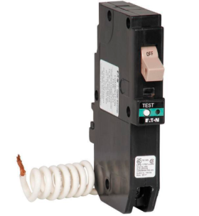 Cutler-Hammer CHFN115DF 15A 1-Pole AFCI/GFCI 120/240V 10kA Plug-On Circuit Breaker with Pigtail and Trip Flag