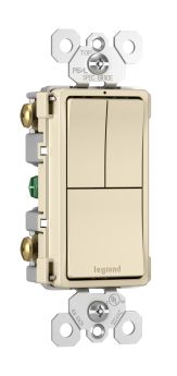 Pass & Seymour RCD113LA radiant 3-Way Combination Switch, 15 A, 120/125 VAC, 1 Poles