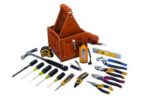 Ideal LaserEdge 35-809 Master Electrician's Hand Tool Kit, Caddy Tool Storage, 17 Pieces