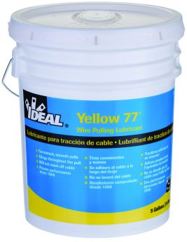 Ideal Yellow 77 31-355 Wire Pulling Lubricant, 5 gal Bucket, Paste, Yellow, 0.98