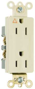 Pass & Seymour Straight Blade Receptacle IG8800-LA Duplex Heavy Duty Isolated Ground Wall Mount Straight Blade Receptacle, 250 VAC, 20 A, 2 Poles, 3 Wires, Light Almond