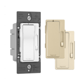 Pass & Seymour RH4FBL3PTC 0-10V Dimmer Switch Radiant 120/277 VAC 10/5 A 1 Pole 3-Way Mode Tri-Color