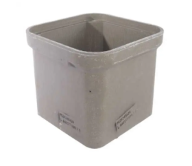 Quazite PG2424BA24 Polymer Concrete 24x24x24 In. Underground Box Tier 22 Cover and Bolts Sold Separately