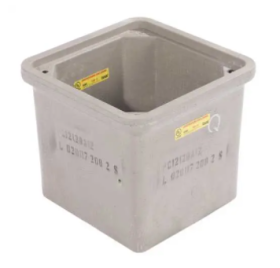 Quazite PC1212BA12 Polymer Concrete 12x12x12 In. Underground Box Tier 15 Cover and Bolts Sold Separately