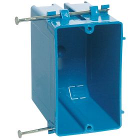 Thomas & Betts B120A-UPC New Work Outlet Box, PVC, 20 cu-in, 1 Gang