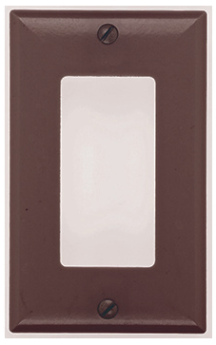 Pass & Seymour Sierraplex SP26 Standard Wallplate, 2 Gangs, Brown, 5 in H x 4.56 in W, Thermoplastic