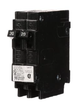 Siemens Q2020NC 20A 1-Pole 120V 10kA Plug-On QT Circuit Breaker, Non-CTL