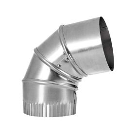 Lambro 726 8 In. Galvanized Steel 90-Degree Adjustable Elbow